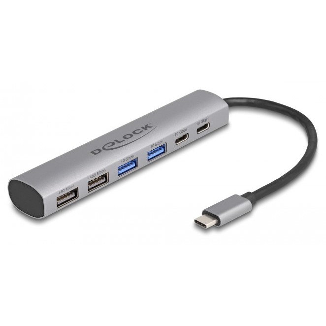 USB Hub DELOCK 6 Port 4 x USB Typ-A i 2 x USB Type-C