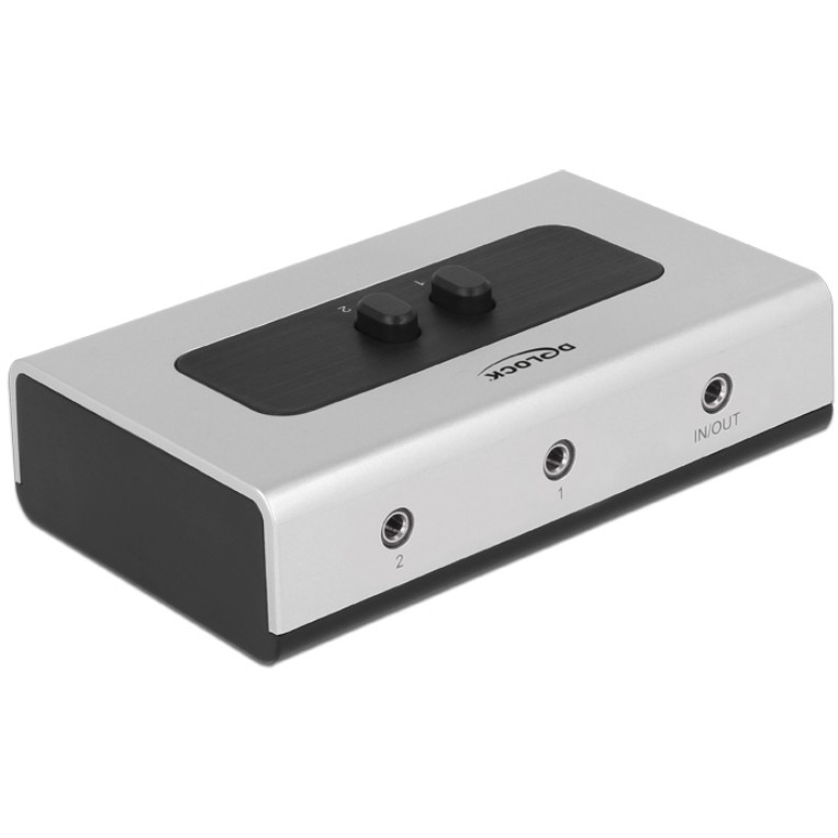 Switch DELOCK 2-port Klinke 3.5mm manuell bidirektional