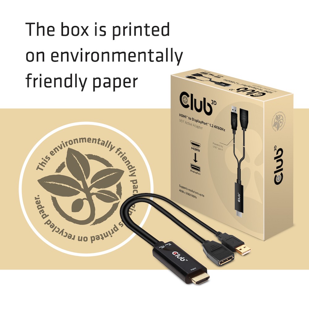 Adapter Club 3D HDMI 2.0 > DP 1.2 4K60Hz HDR aktiv-5