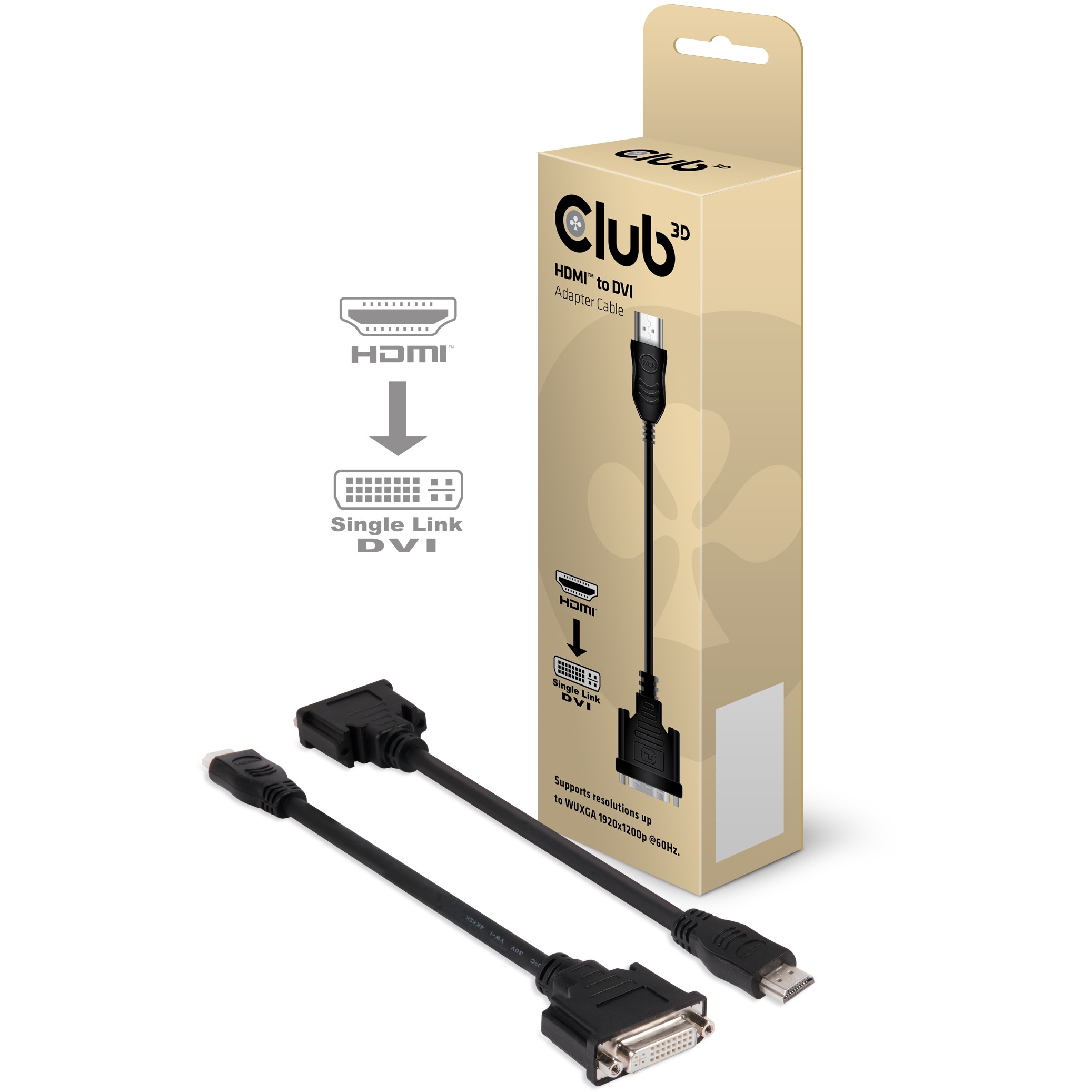Adapter Club 3D HDMI > DVI St/Bu retail