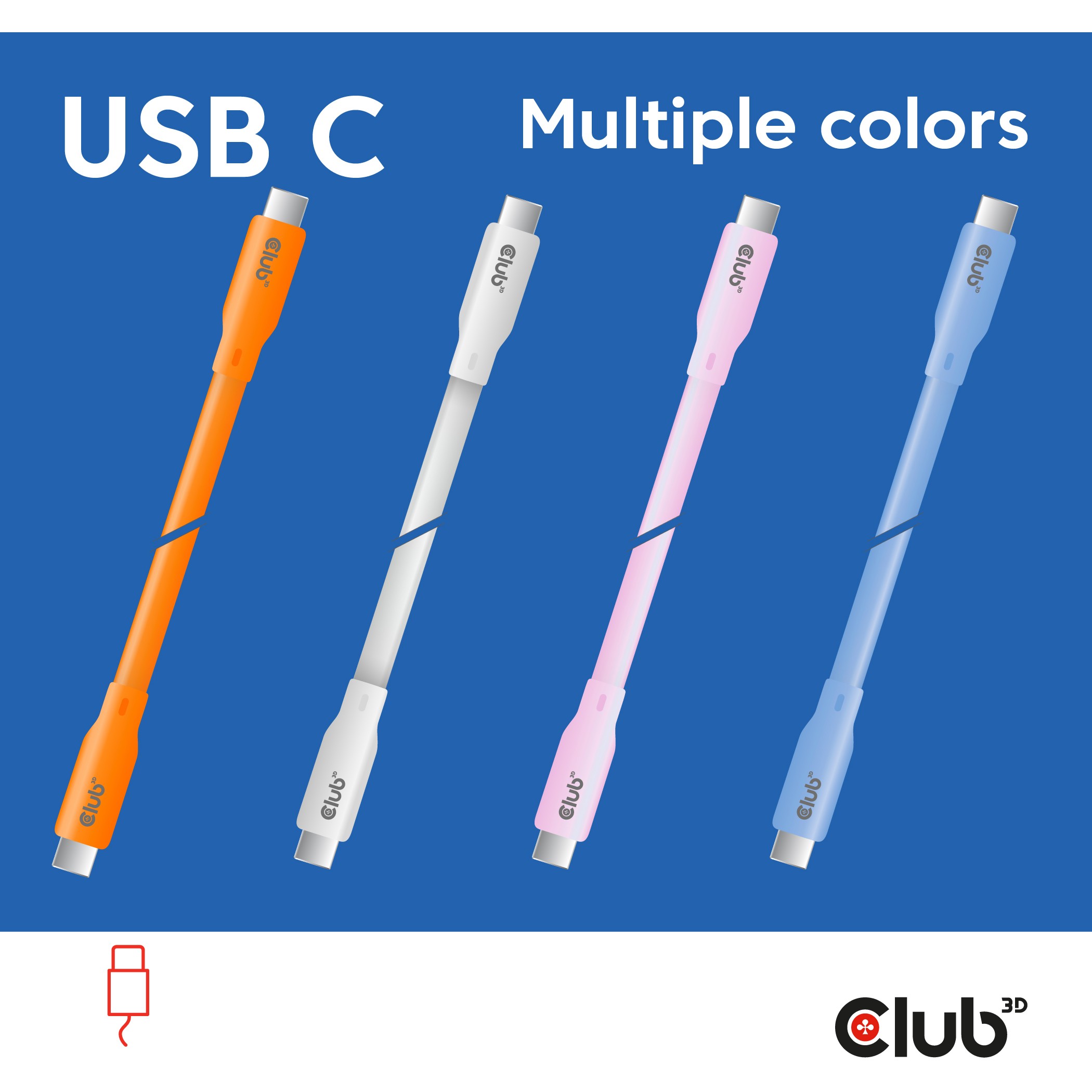 Kabel CLUB 3D Lifestyle USB-C 240W 20Gbps 2m-1