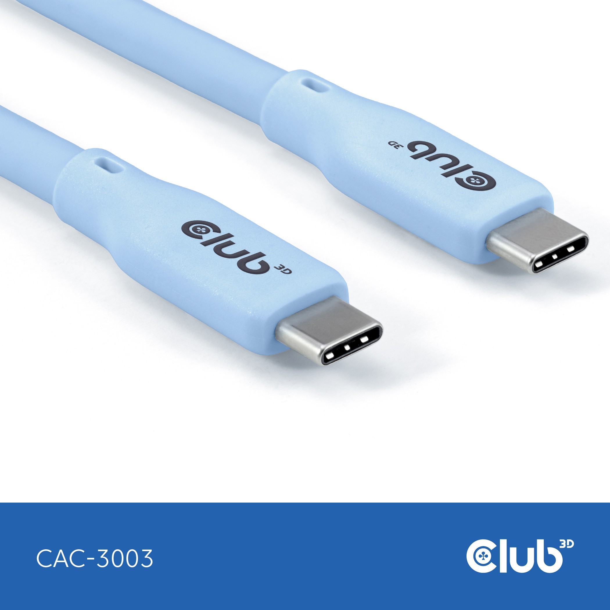 Kabel Club 3D Lifestyle USB-C PD 240W 20Gbps 2m plavi-5