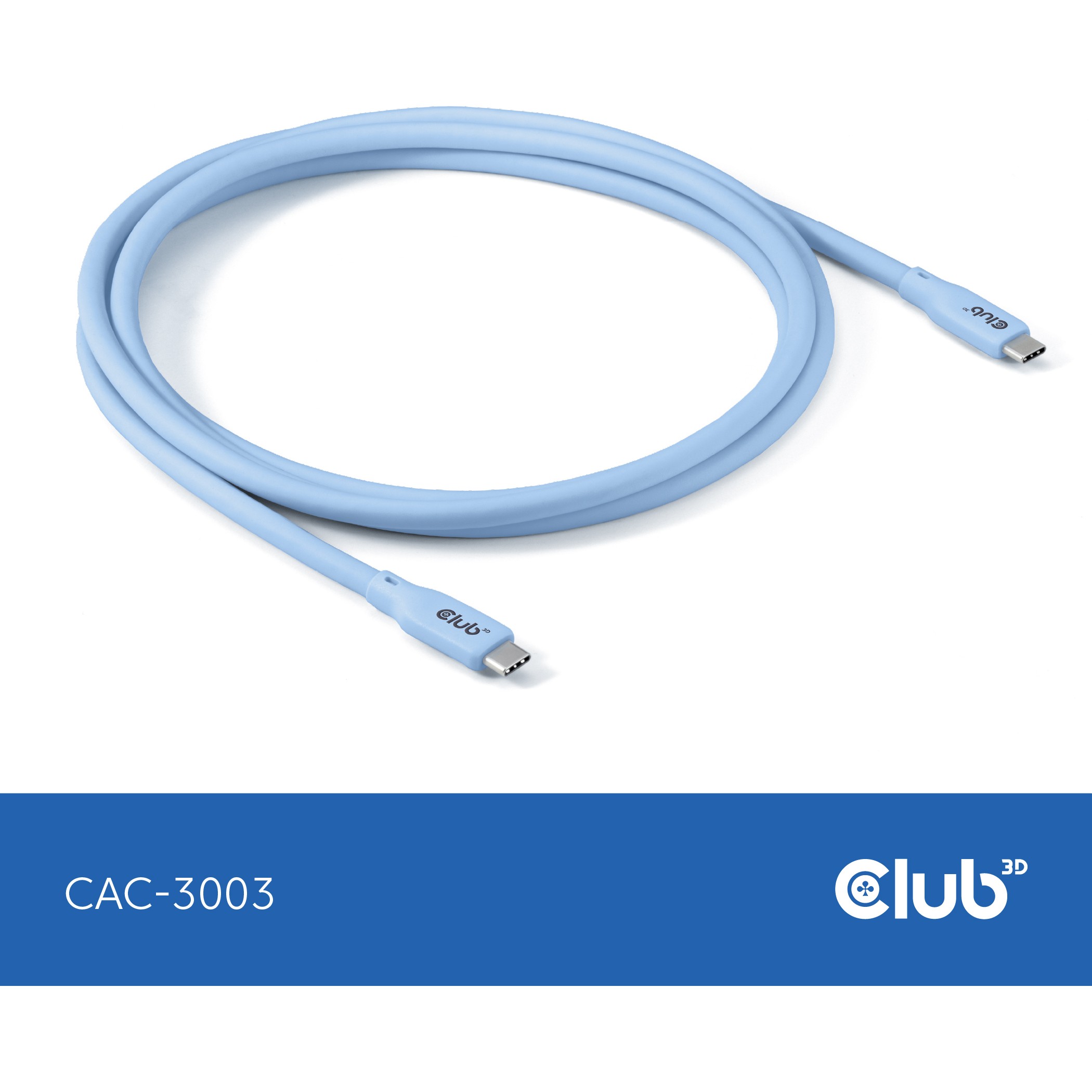 Kabel Club 3D Lifestyle USB-C PD 240W 20Gbps 2m plavi-6