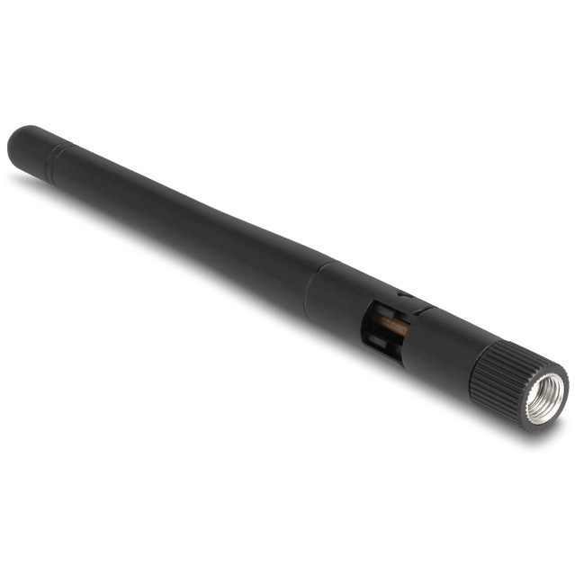 Antenna DELOCK WLAN 802.11 ac/ax/a/b/g/n RP-SMA Stecker 2 dBi omnidirekcionalna s nagibom crna-1