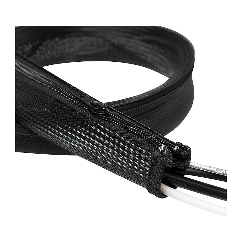 Kabel LogILINK Kabelschlauch mit Reißverschluss (50 mm, crna, 1m)-0
