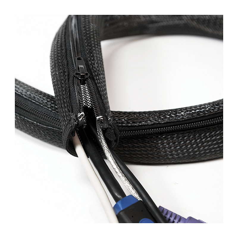 Kabel LogILINK Kabelschlauch mit Reißverschluss (50 mm, crna, 1m)-1