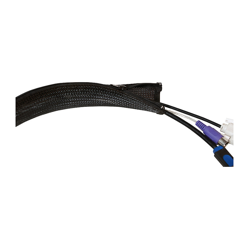 Kabel LogILINK Kabelschlauch mit Reißverschluss (50 mm, crna, 1m)-2