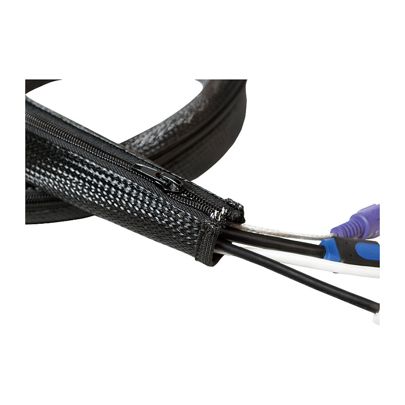 Kabel LogILINK Kabelschlauch mit Reißverschluss (50 mm, crna, 1m)-5
