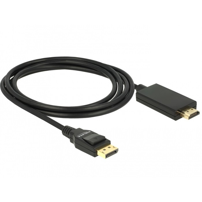 Kabel DELOCK DisplayPort 1.2 na HDMI (pasivni, 4K, 2m, crni)-1