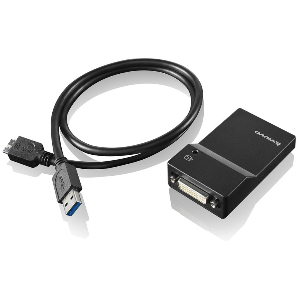 Adapter LENOVO USB 3.0 to DVI/VGA Monitor - 0,7 m, crna boja-0