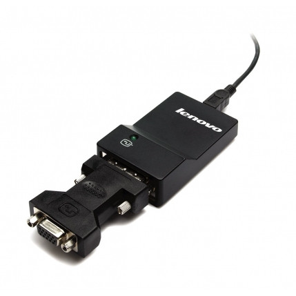 Adapter LENOVO USB 3.0 to DVI/VGA Monitor - 0,7 m, crna boja-2