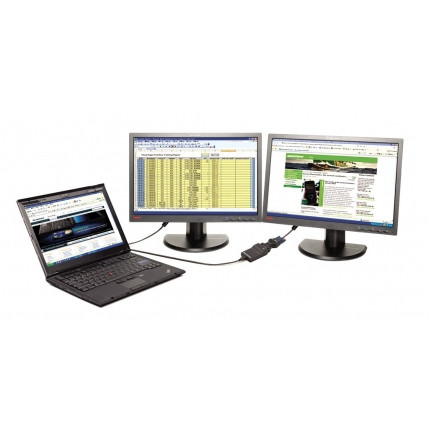 Adapter LENOVO USB 3.0 to DVI/VGA Monitor - 0,7 m, crna boja-3