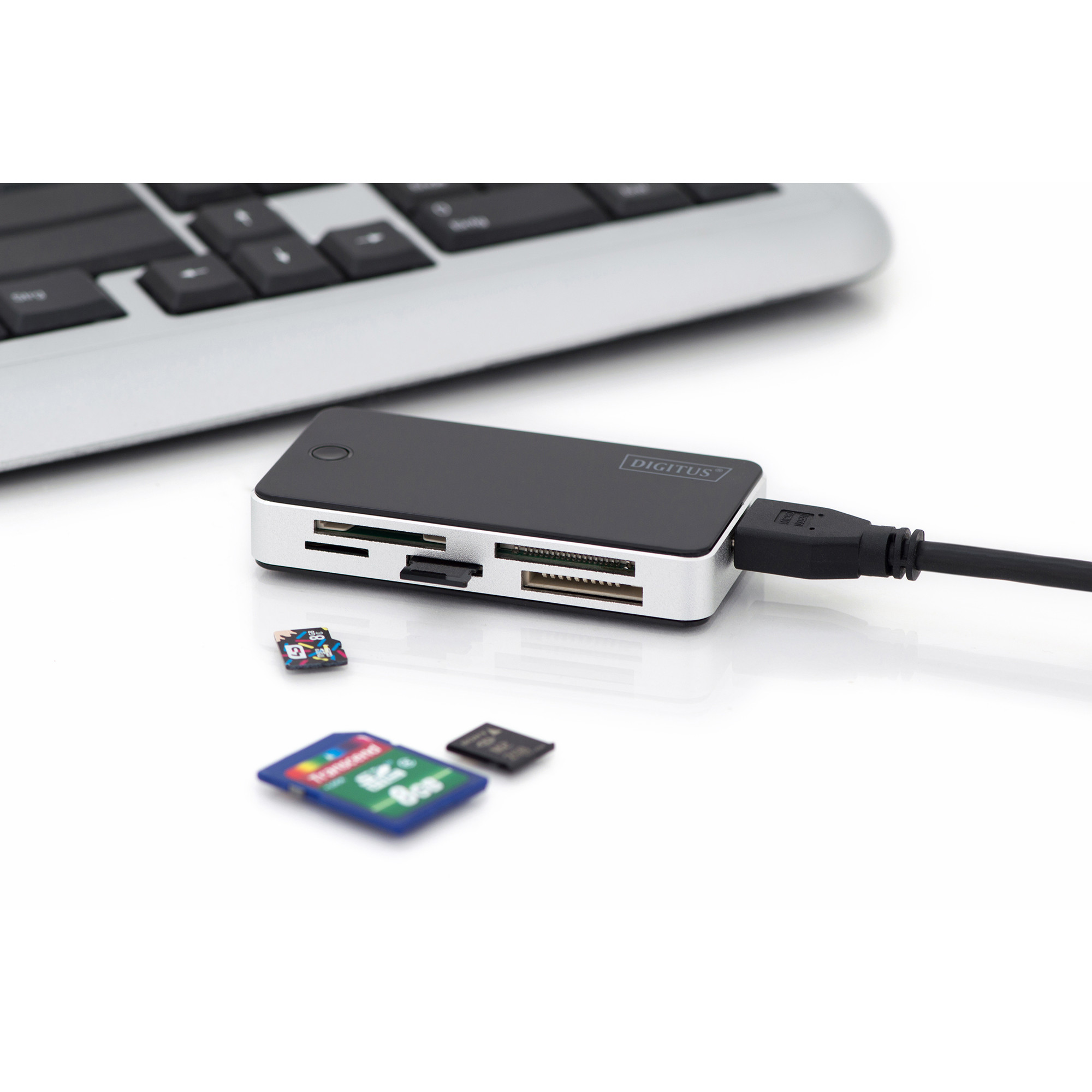 Čitač kartica DIGITUS USB3.0, eksterni, crno-srebrni-4