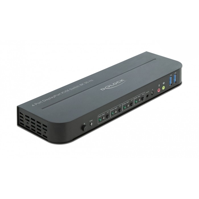 KVM Switch DELOCK DisplayPort 1.4 8K 30Hz s USB 3.0 i audio
