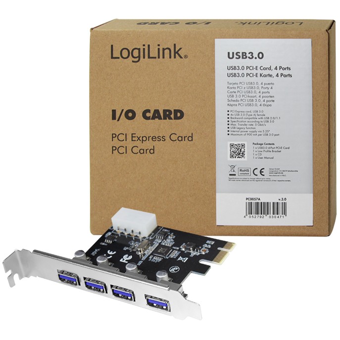 PCI Express kartica → LOGILINK → 4-Port USB 3.0-6