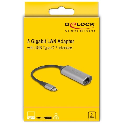 Adapter DELOCK USB Type-C Adapter zu 5 Gigabit LAN-1