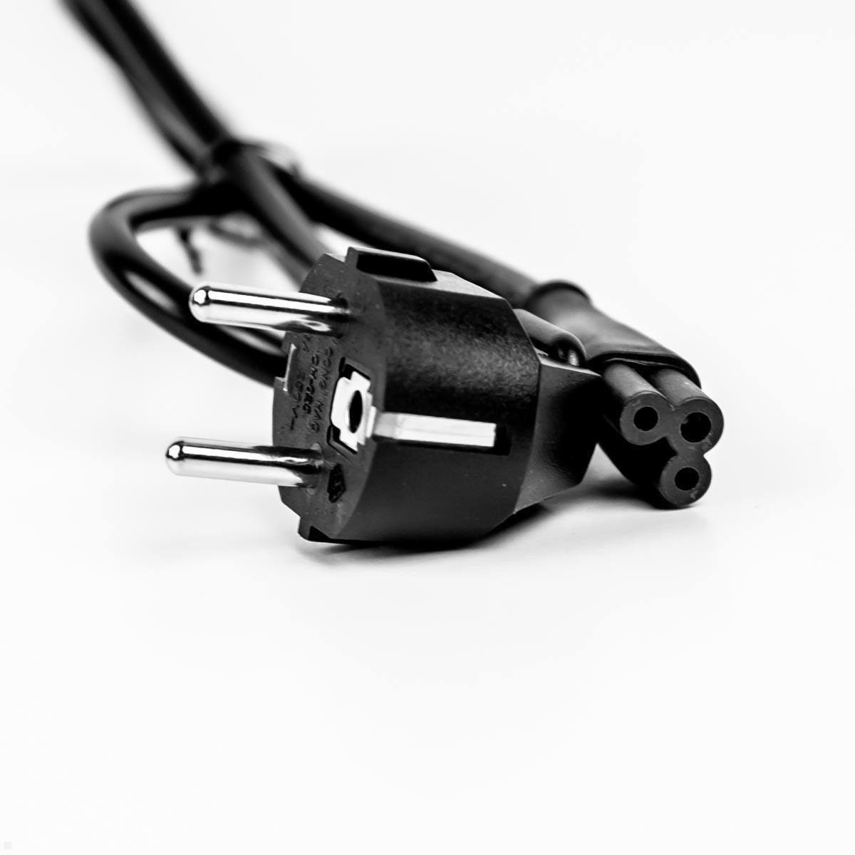 Kabel BACHMANN IEC C5 Steckdose auf CEE7 Stecker L 1m-1