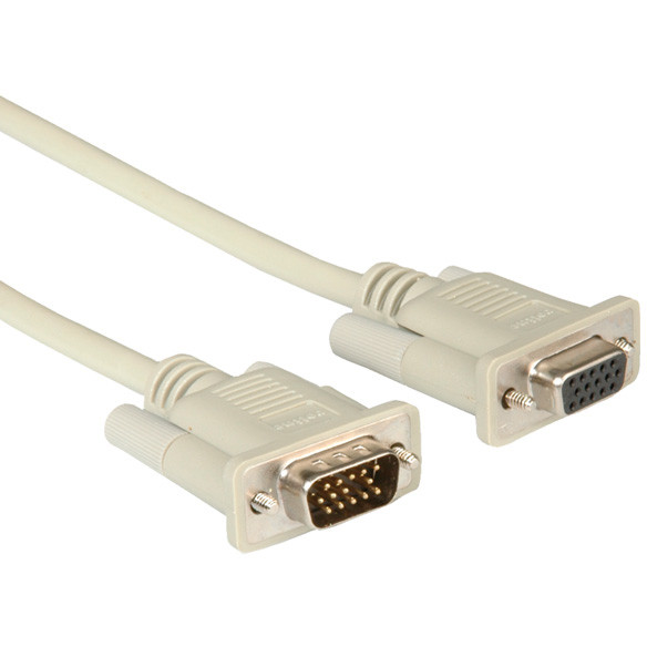 Kabel ROLINE Monitor-Anschlusskabel HD15 ST/BU 10m