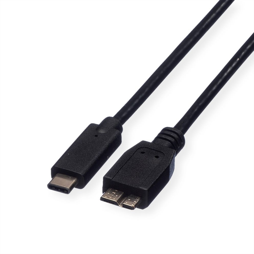 Kabel ROLINE USB 3.2 Gen 1 C-Micro B ST/ST crna boja 1m-0