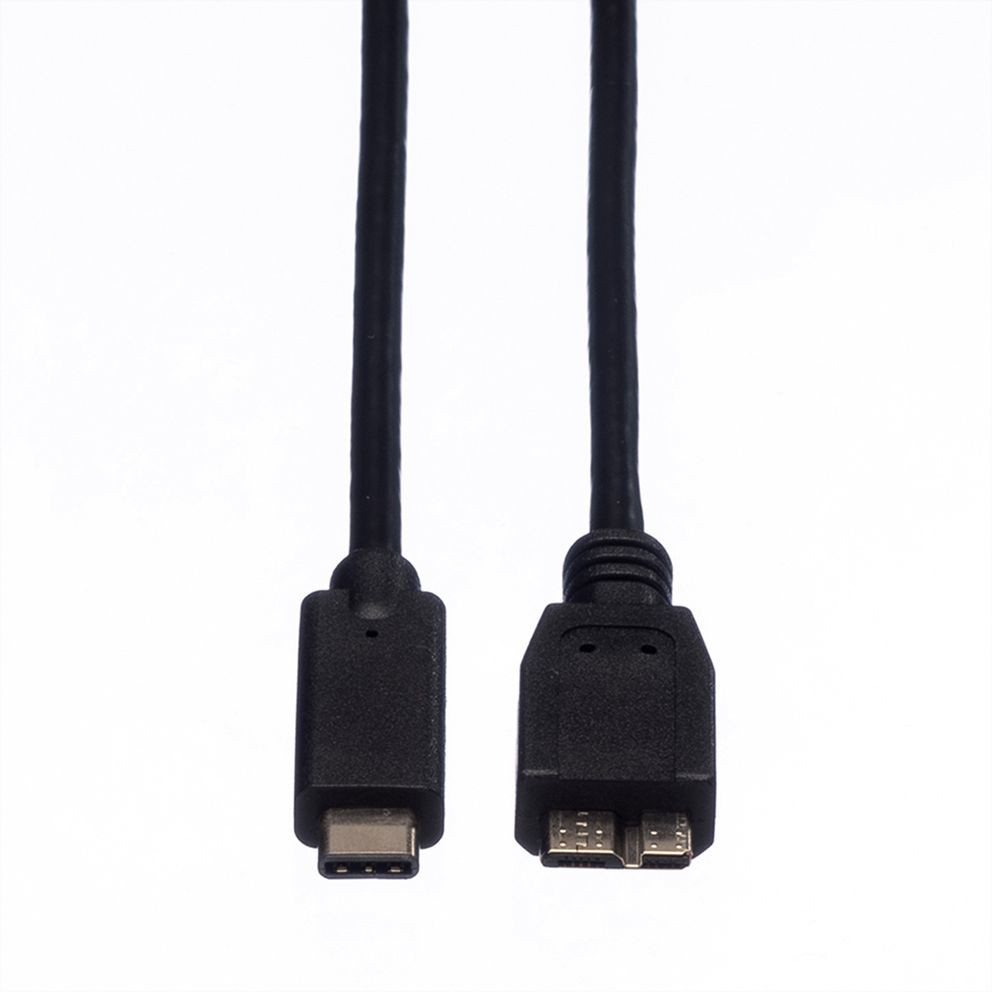 Kabel ROLINE USB 3.2 Gen 1 C-Micro B ST/ST crna boja 1m-2