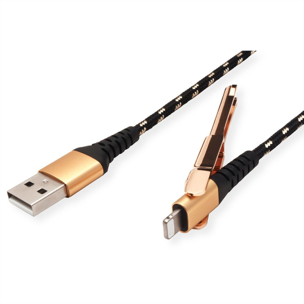 Kabel ROLINE GOLD USB 2.0 Sync- & Ladekabel 1m-1