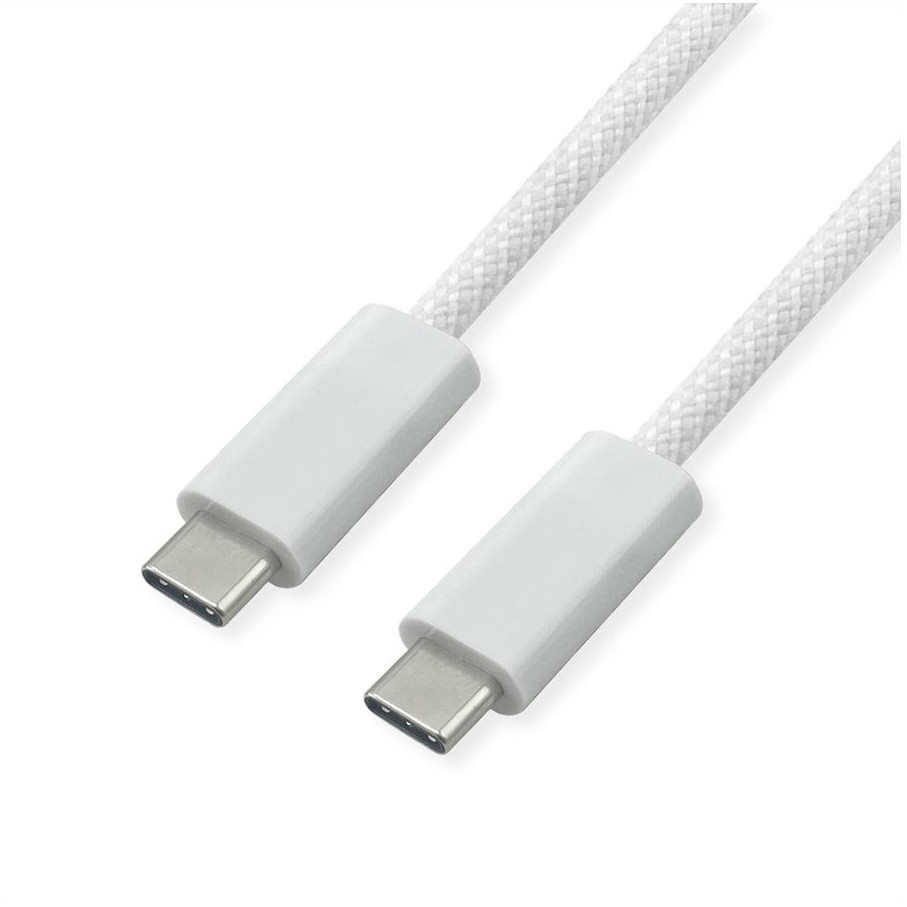 Kabel ROLINE USB4 Gen3x2 C-C ST/ST 40Gbit/s 240W weiss 2m