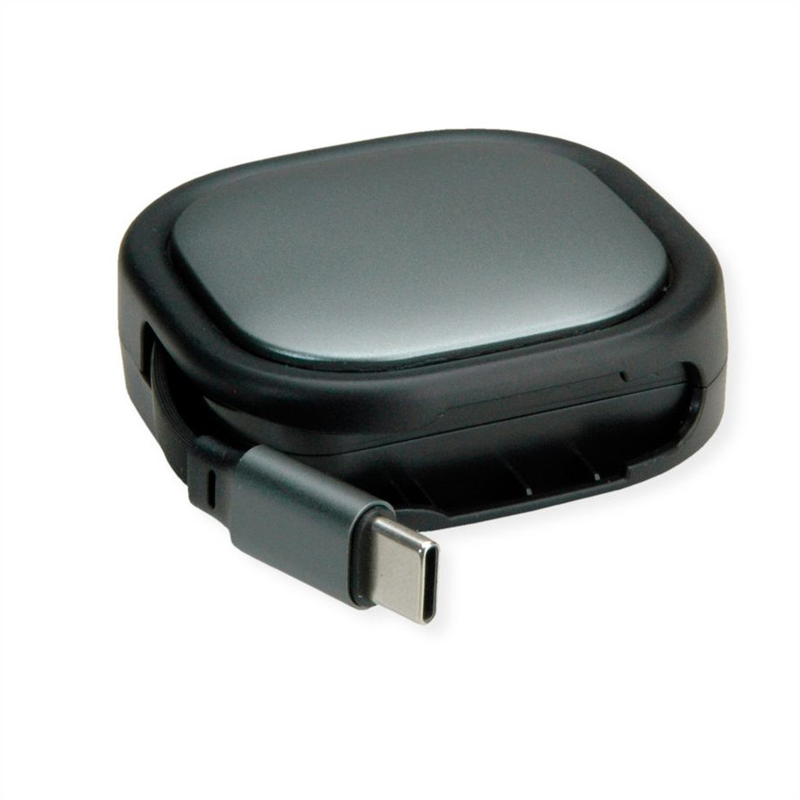 Kabel ROLINE USB 2.0 Aufrollbares C-C ST/ST crna boja 1.2m-3