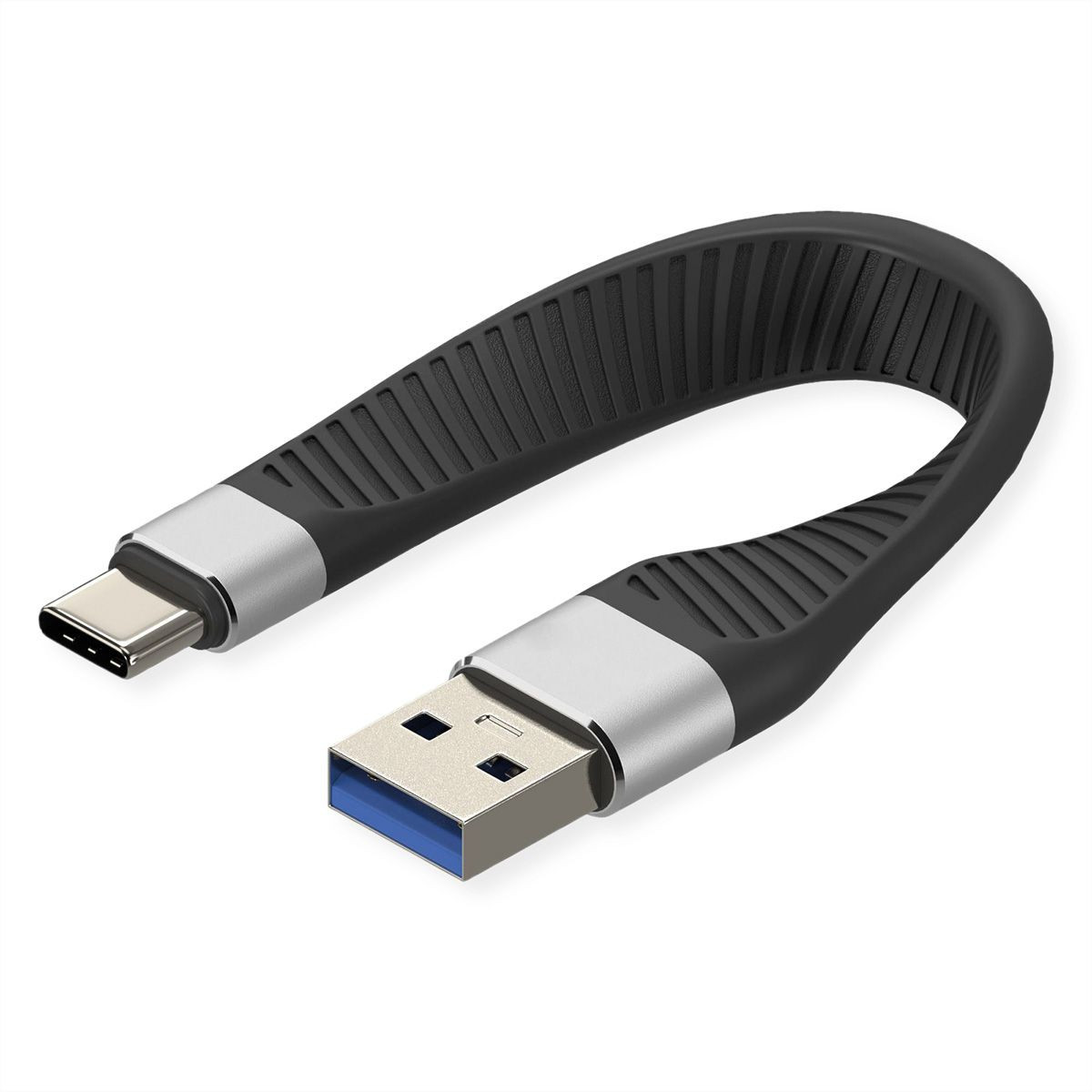 Kabel ROLINE USB 3.2 Gen 2 Silikonkabel C-A ST/ST 10Gbit/s Emark crna boja