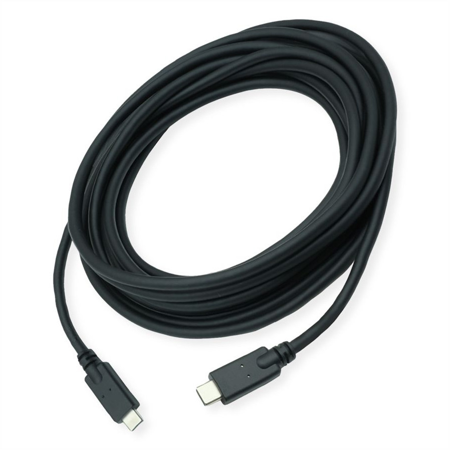Kabel ROLINE USB 3.2 Gen 2 C-C ST/ST 10Gbit/s Emark 85W crna boja 7m-1