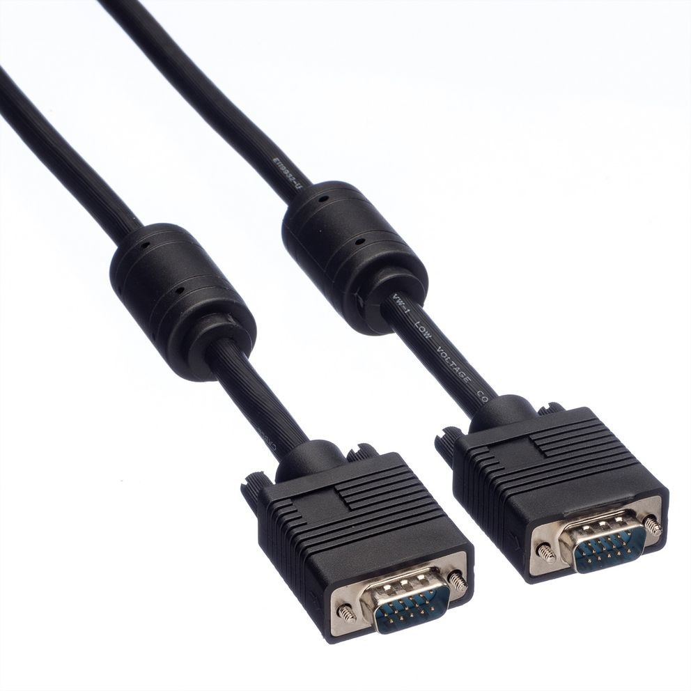 Kabel ROLINE Monitor-Kabel mit Ferritkern+DDC HD15 ST-ST 10m-1