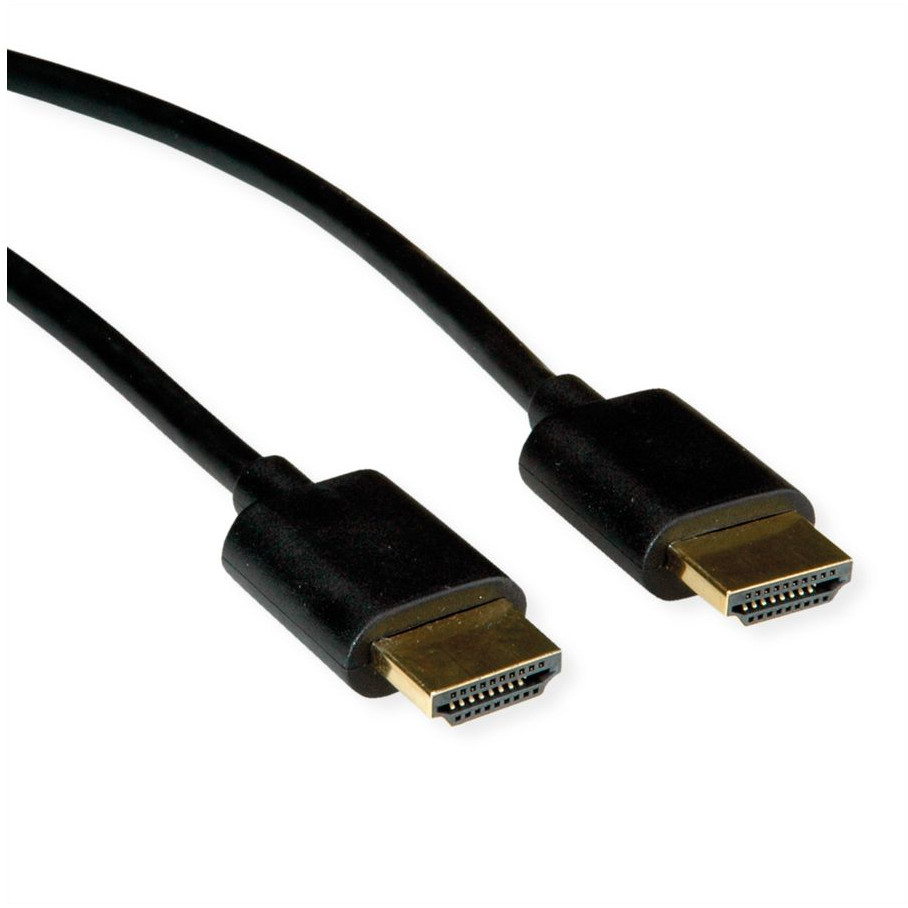 Kabel ROLINE HDMI High Speed Kabel mit Ethernet Slim ST-ST crna boja 1m-1
