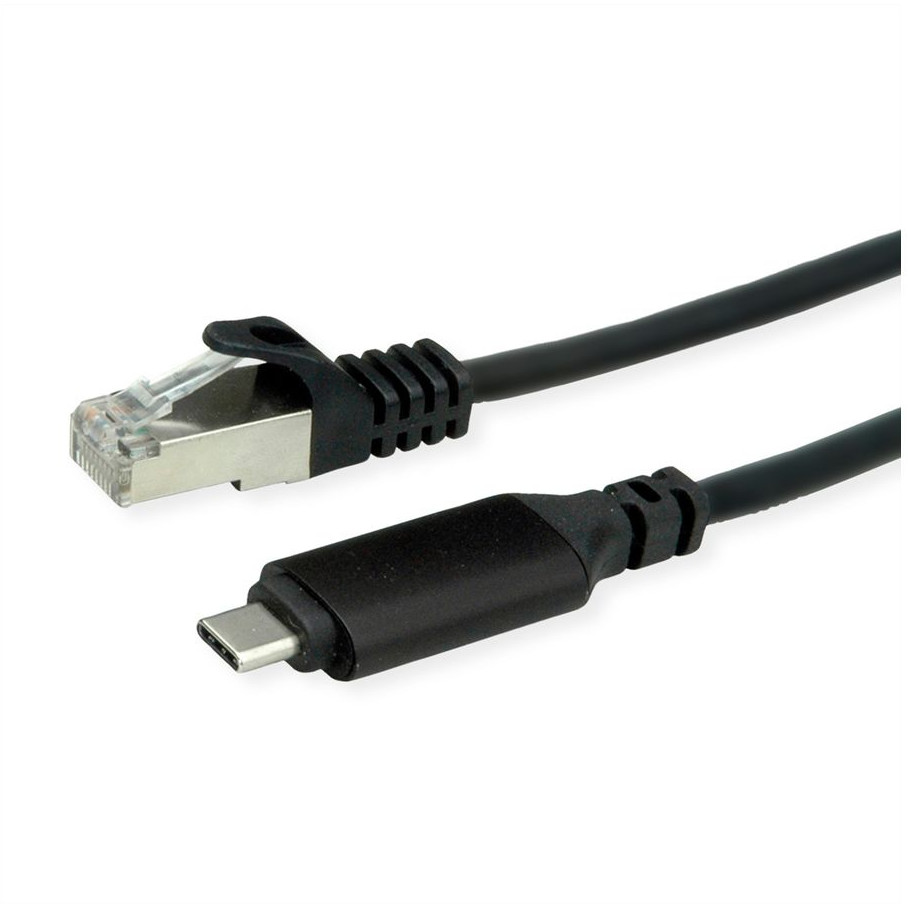 Kabel ROLINE USB 3.2 Gen 2 Typ C zu Gigabit Ethernet Konverterkabel crna boja 3m-0