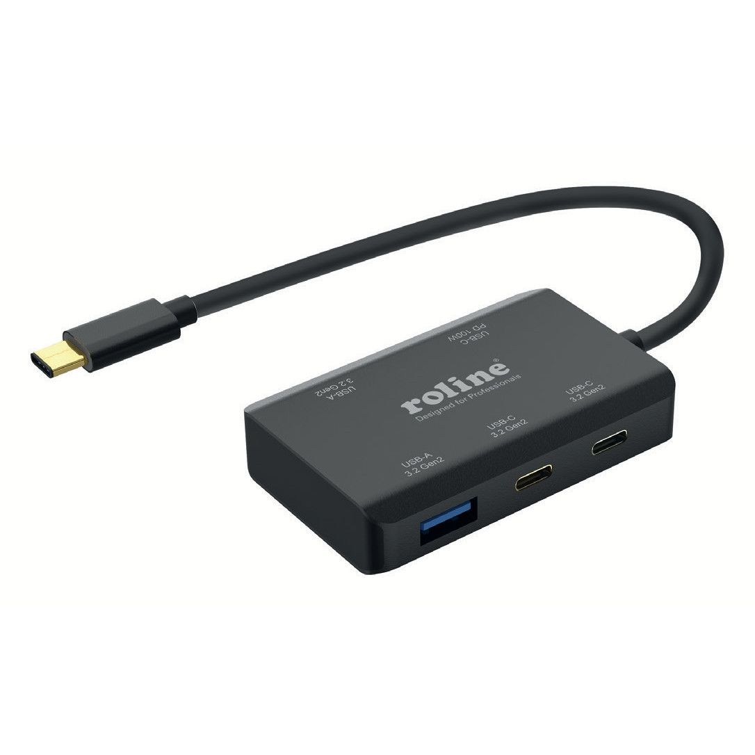 Hub ROLINE USB 3.2 Gen 2 4-portni 2x USB-A + 2x USB-C PD-0