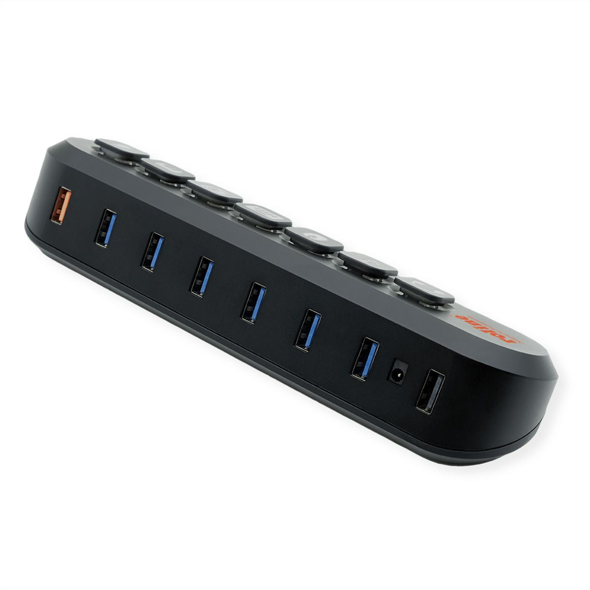 USB Hub ROLINE USB 3.2 Gen 1 7-portni s izmjenjivim tipkama, Tip-A priključak-1