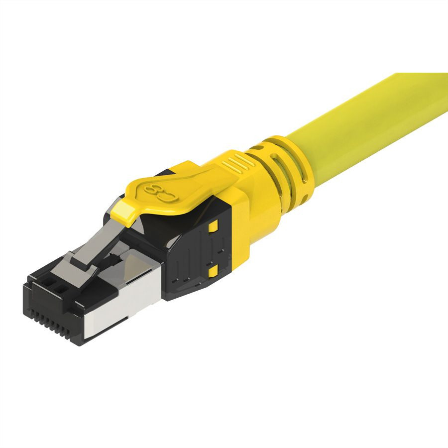 Kabel ROLINE S/FTP-PiMF Patchkabel Kat.8 Class I LSOH Litzendraht žuta boja 1m