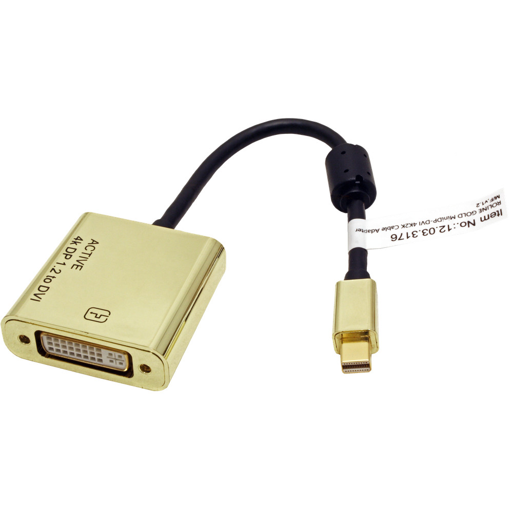 Adapter ROLINE GOLD 4K Mini DisplayPort-DVI Aktiv v1.2-1