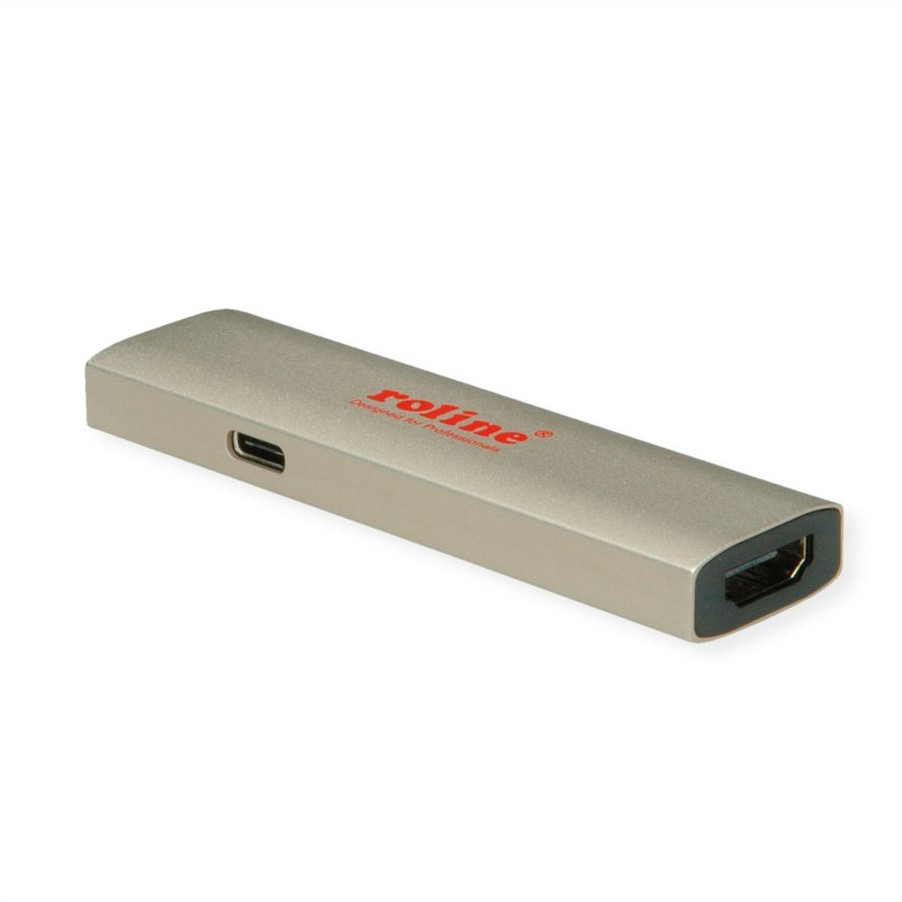 Adapter ROLINE GOLD USB Typ C - HDMI BU/BU PD 60W-0