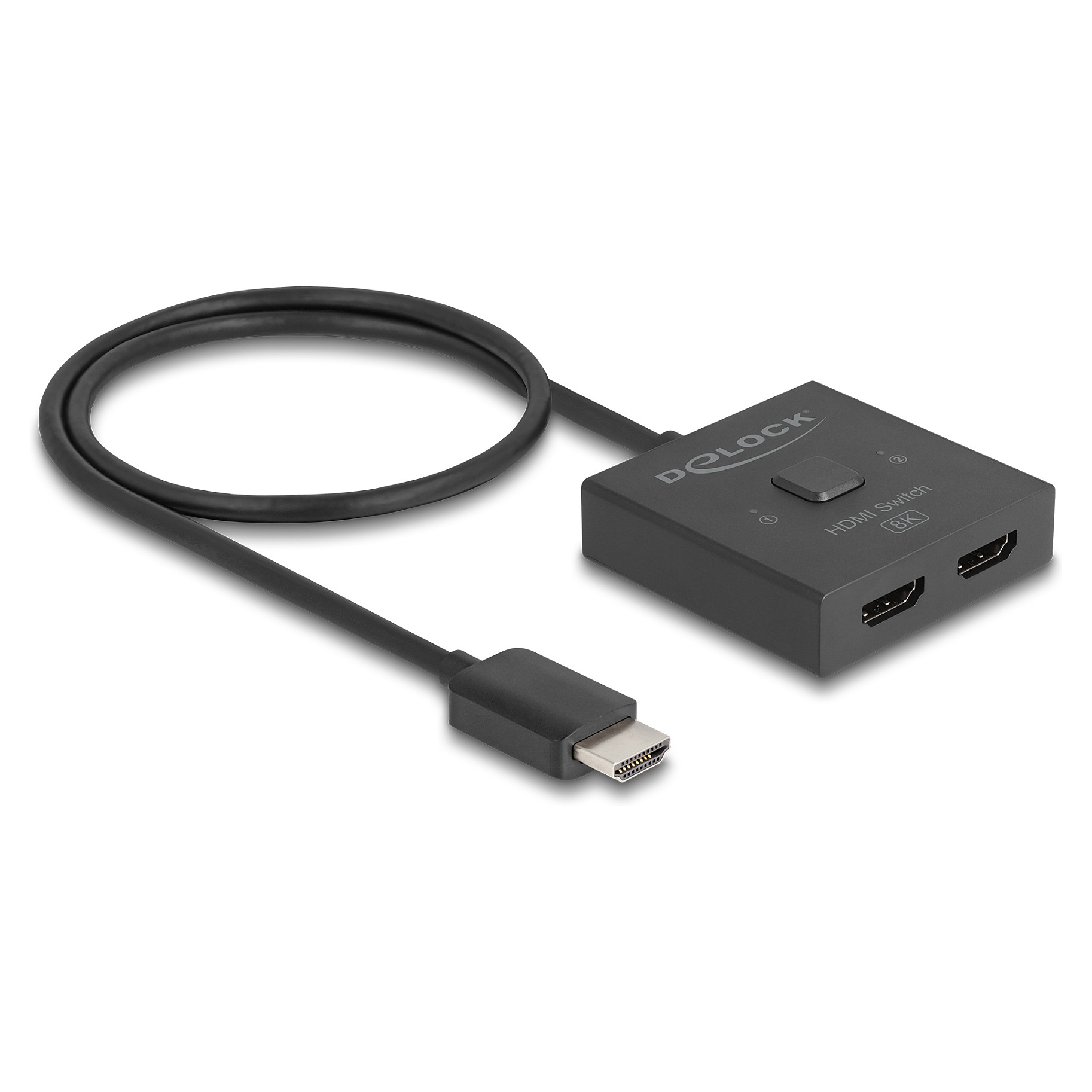 KVM SWITCH DELOCK 18901 (2-portni, bidirekcionalni, 8K 60Hz)