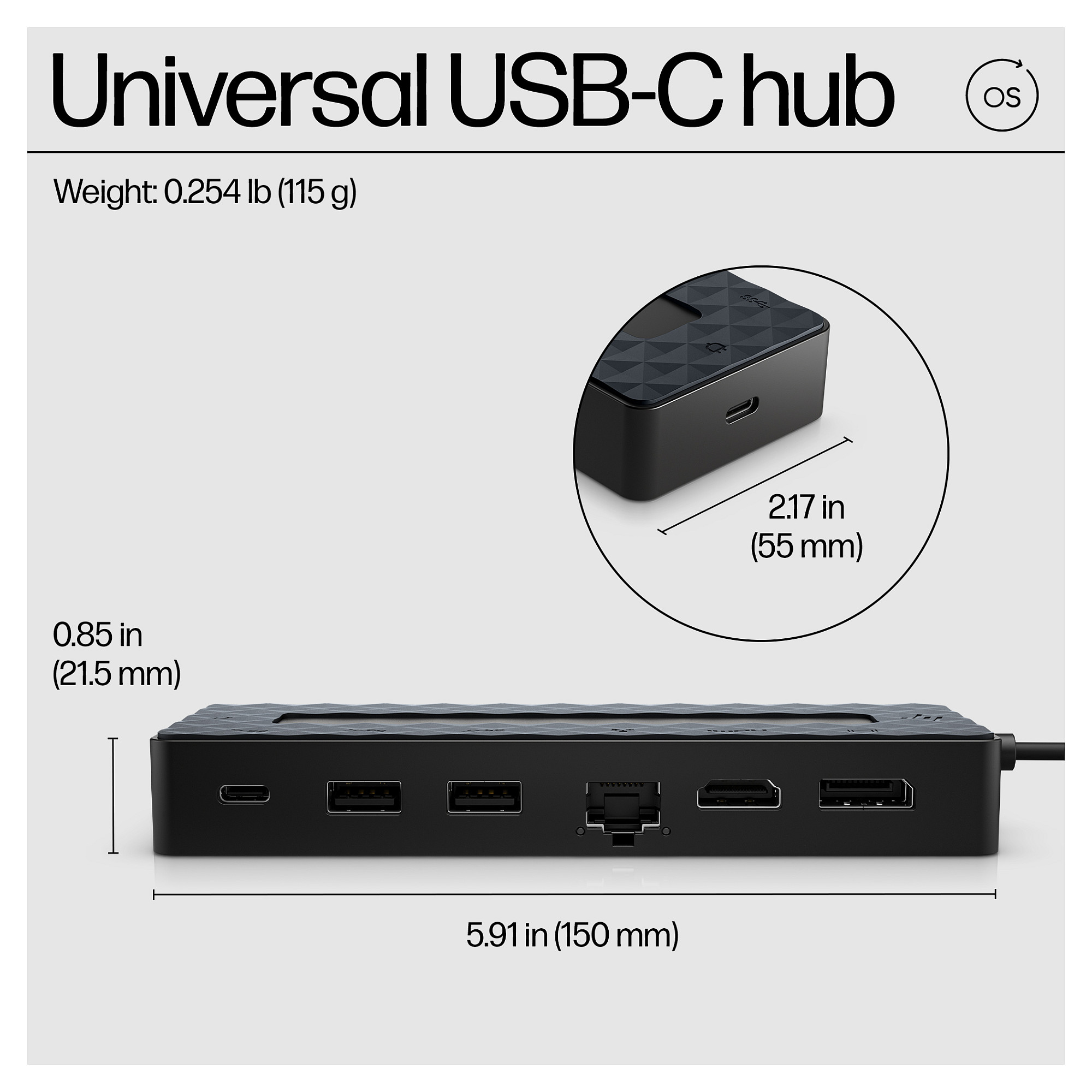USB-C multiport hub HP Universal (punjač za laptop)-4