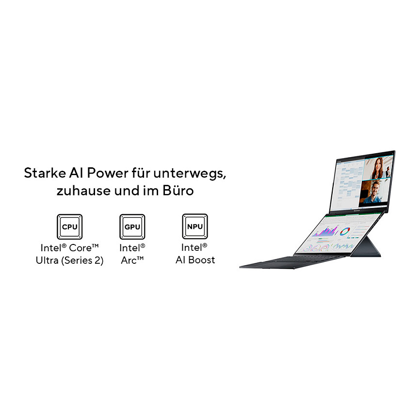 Laptop ASUS ZenBook Duo 14" U9-285H (14" FHD, Intel Core i7, 32GB RAM, 2TB SSD, Intel Iris Xe, Windows 11 Pro, hrvatska tipkovnica, plava boja) – internacionalna non HR tipkovnica-6