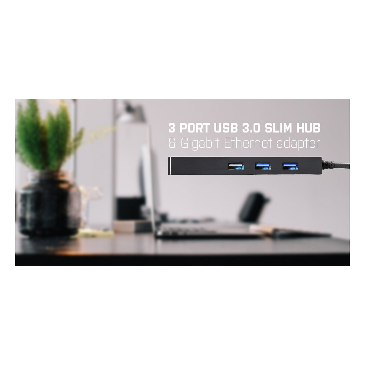 USB Hub I-TEC D I-TEC USB 3.0 SLIM HUB + GLAN-9