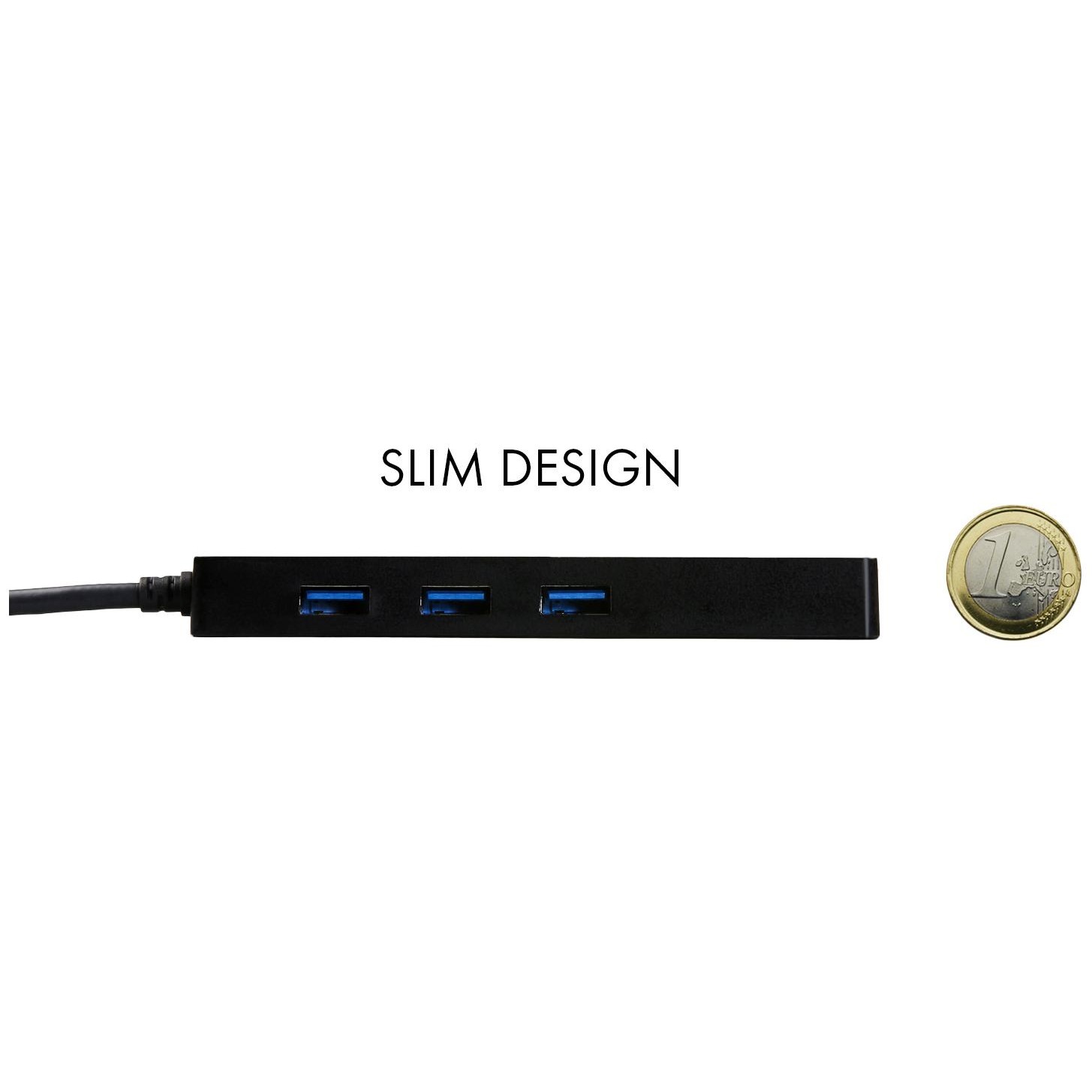 USB Hub I-TEC D I-TEC USB 3.0 SLIM HUB + GLAN-3