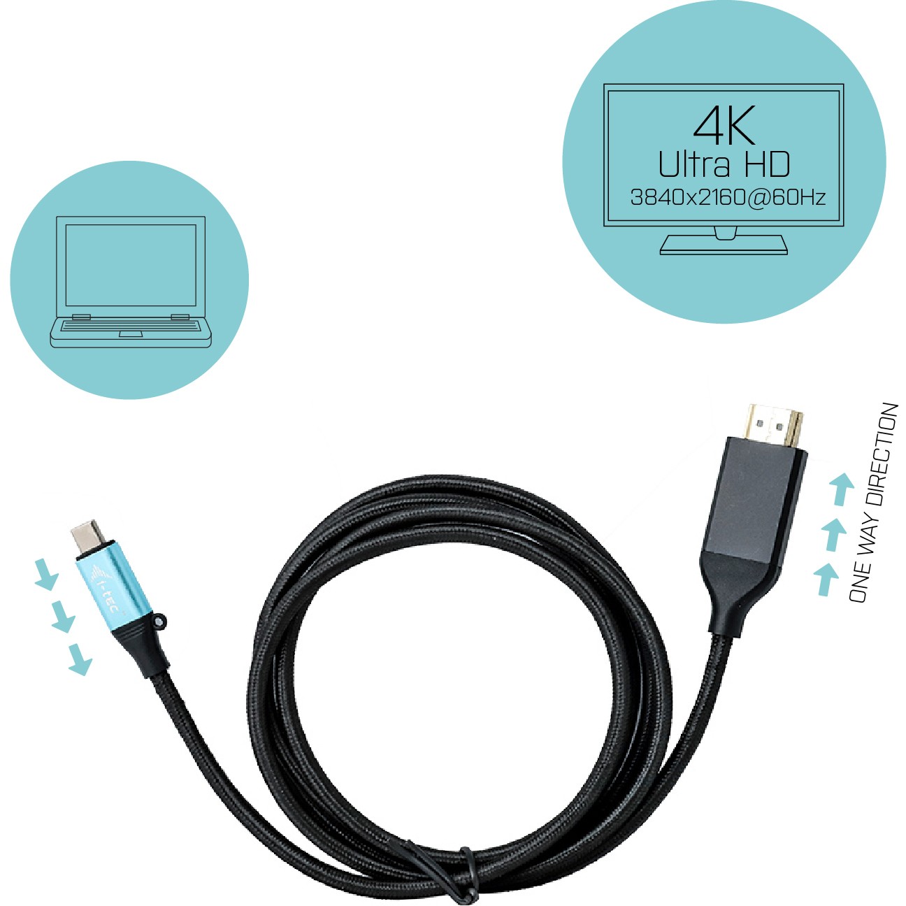 Kabel I-TEC USB-C TO HDMI CABLE 150CM-3