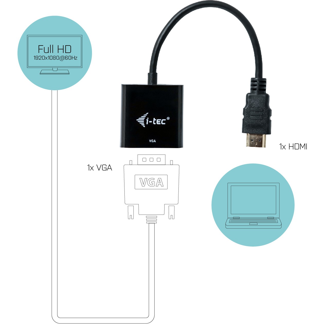 D I-TEC HDMI TO VGA ADAPTER-2