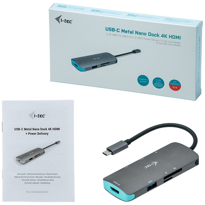USB-C Docking Station I-TEC NANODOCK 4K HDMI PD-6