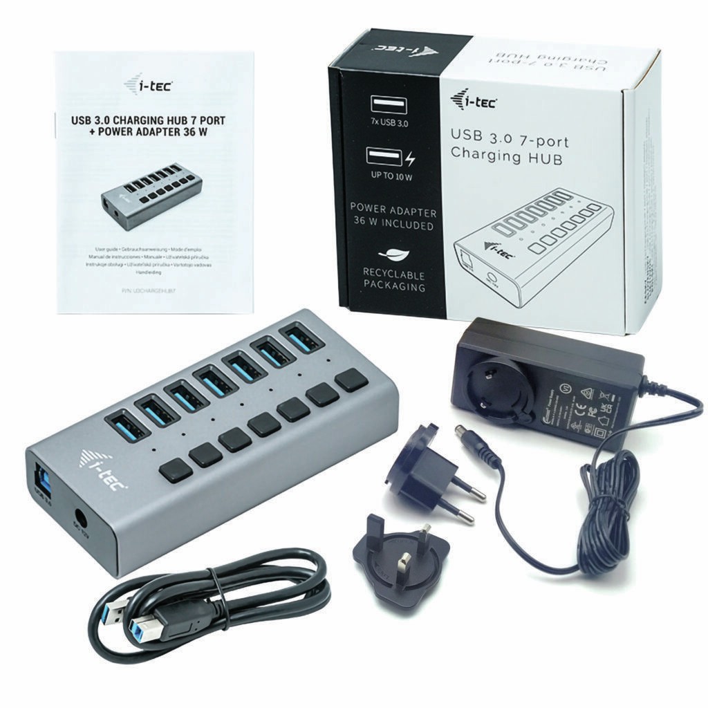 USB HUB I-TEC D I-TEC USB 3.0 HUB 7 PORT 36 W-3