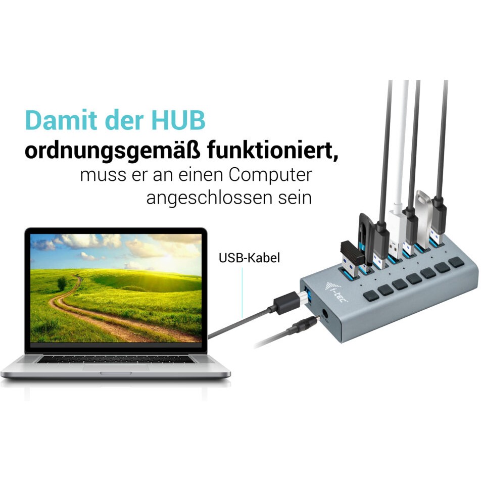 USB HUB I-TEC D I-TEC USB 3.0 HUB 7 PORT 36 W-8