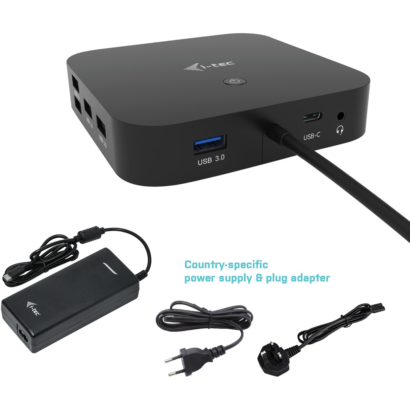 Docking stanica I-TEC USB-C HDMI DP DOCK PD100W-3
