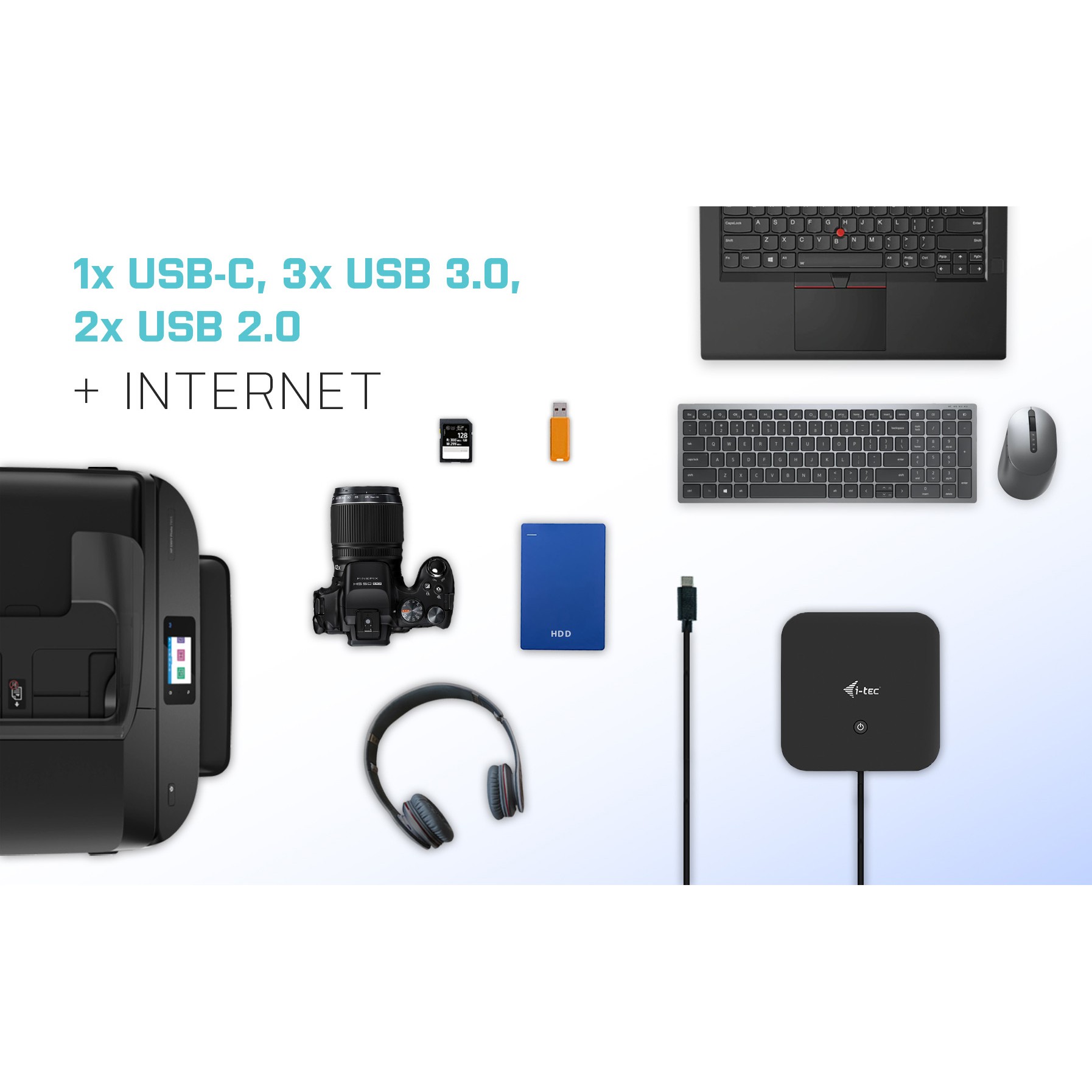Docking stanica I-TEC USB-C HDMI DP DOCK PD100W-6