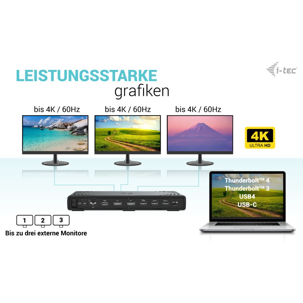 Docking station I-TEC D I-TEC Dockingstation USB-C/ USB4 Thunderbolt 3 + PD-6